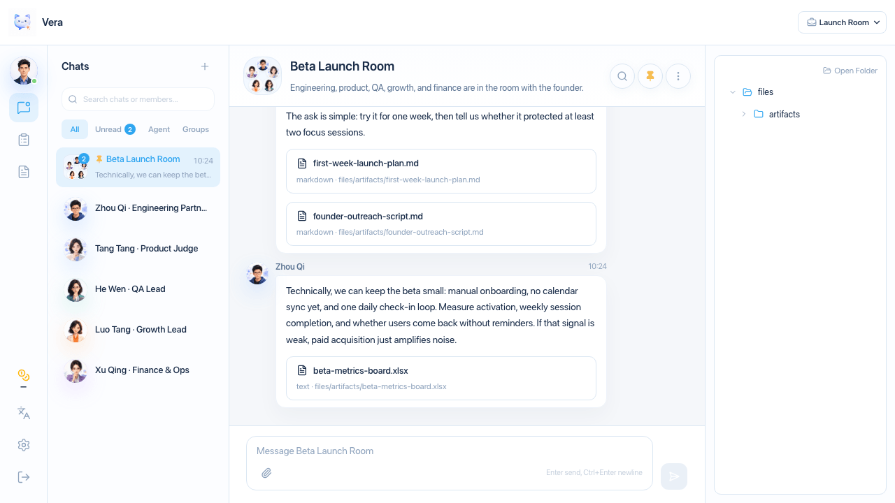 Vera desktop workspace preview